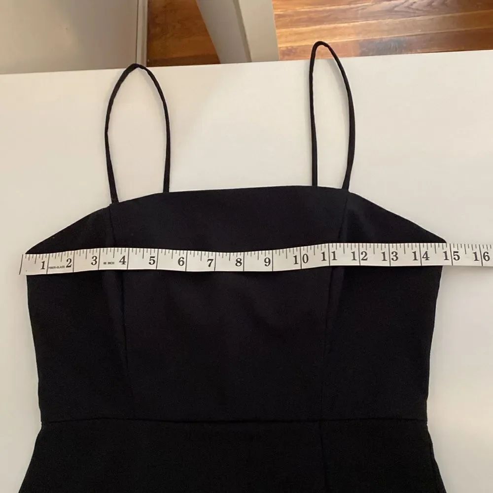 Zara Black Lightweight Midi Dress with Thigh Split Size Small - Picture 13 of 14